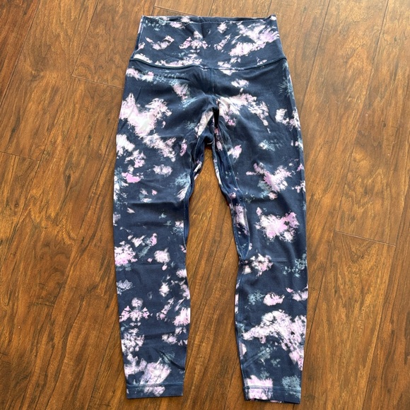 lululemon athletica Pants - Lululemon Athletica Navy and Pink Tie-Dye Leggings